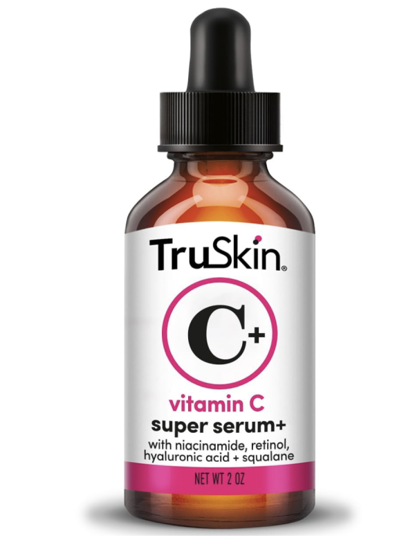 TruSkin Vitamin C Super Serum - Niacinamide, Retinol, Hyaluronic & Salicylic Acid - All-in-One Anti Aging Serum for Face – Improve Appearance of Dark Spots, Firmness for Brighter Looking Skin, 2 Fl Oz